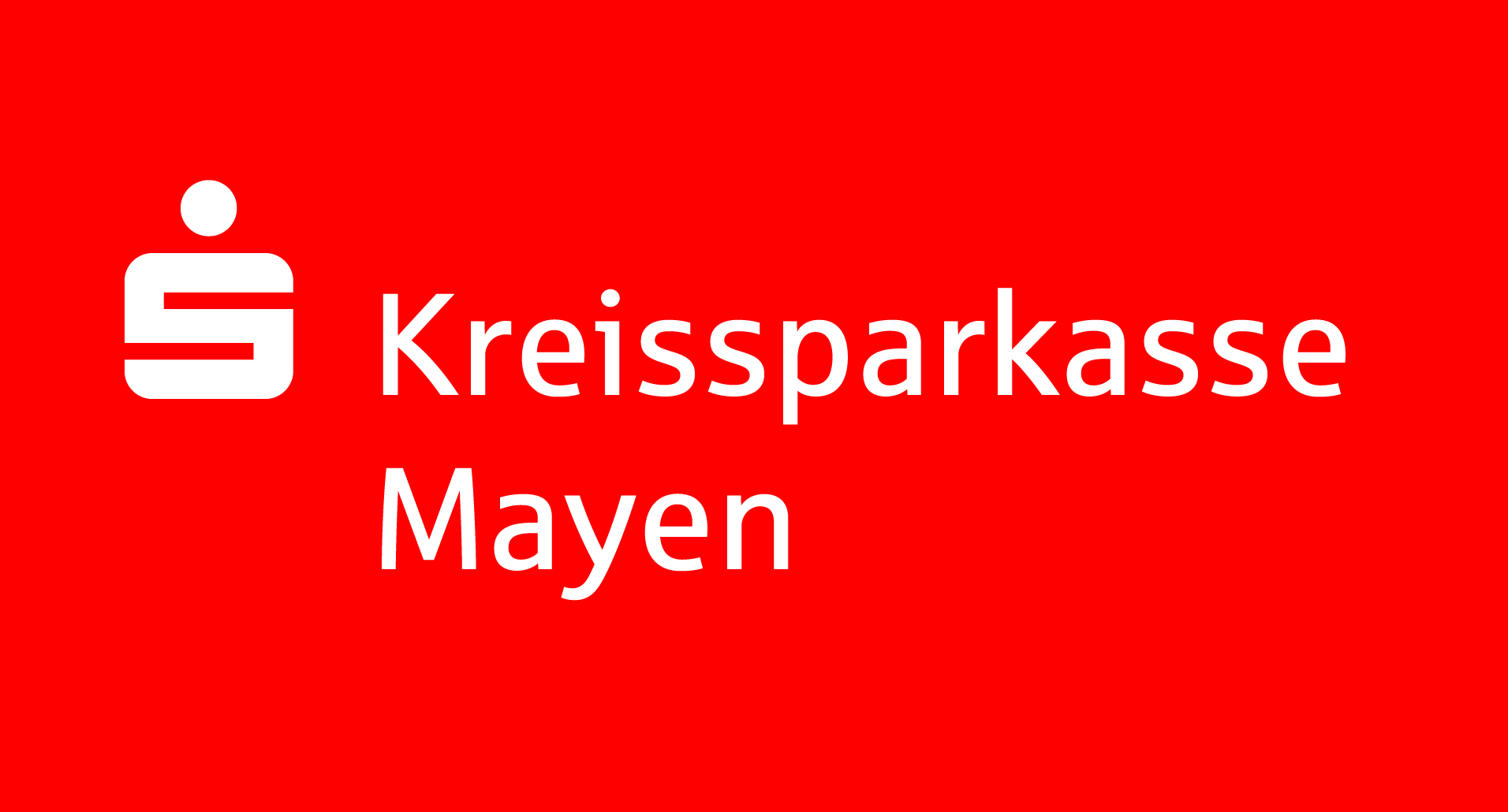 Logo KSK Mayen - weißaufrot zweizeilig